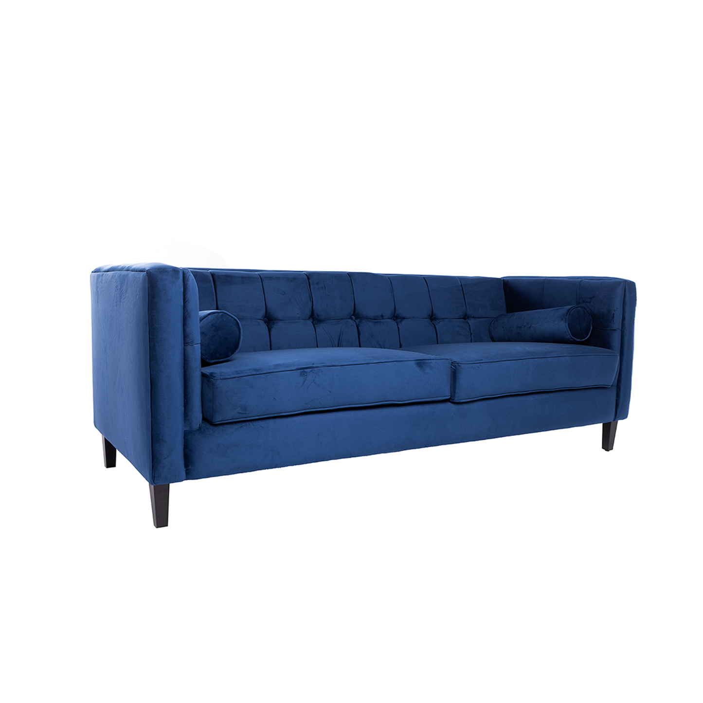 Sofá de 3 plazas terciopelo Oscar - Azul - Tugow