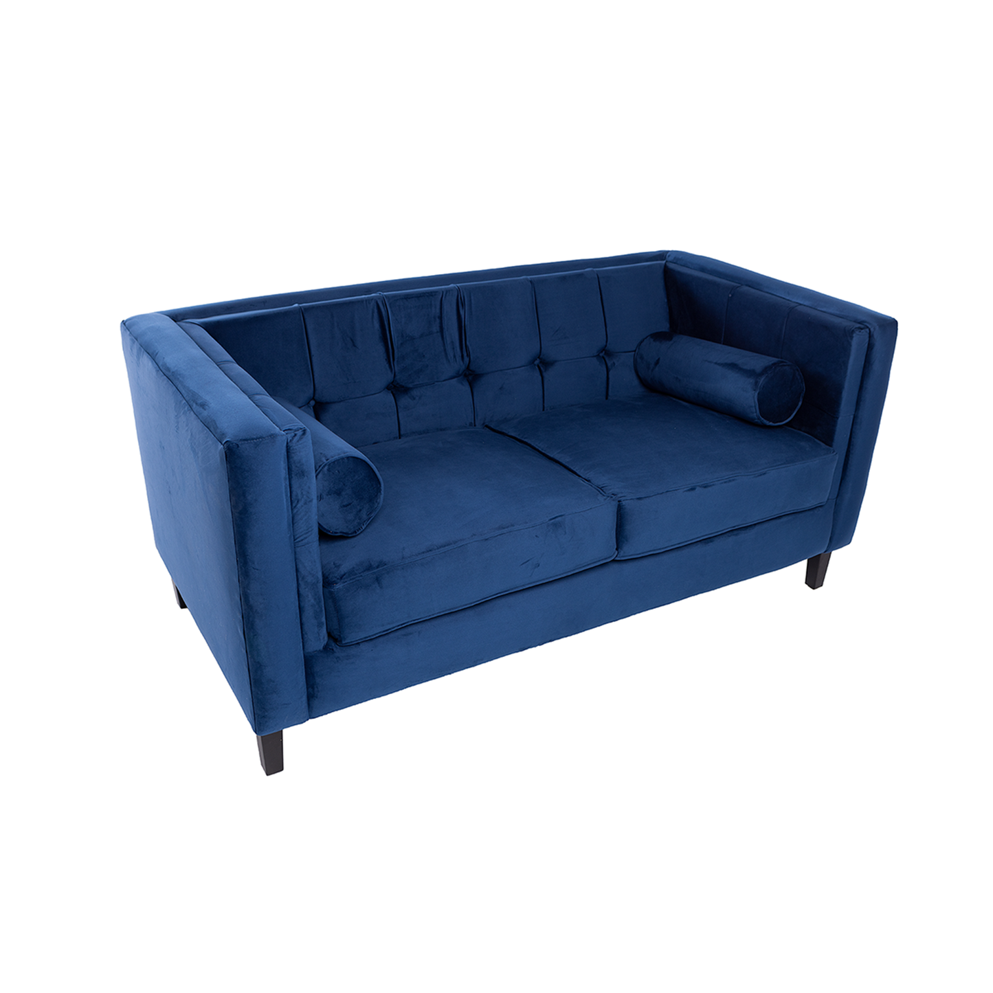 Sofá de 2 plazas terciopelo Oscar - Azul - Tugow