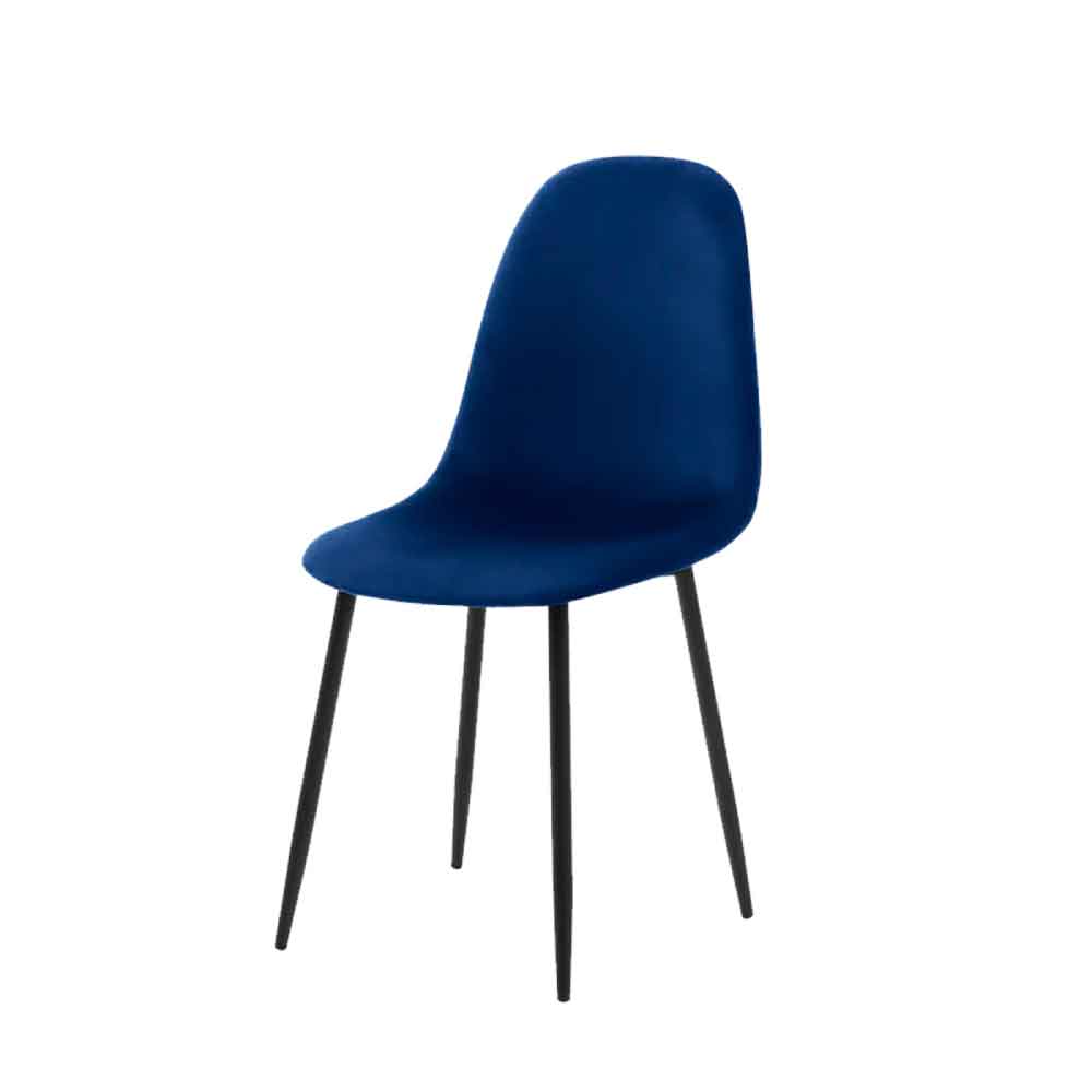 Silla terciopelo Oxford - Azul y Negro - Tugow