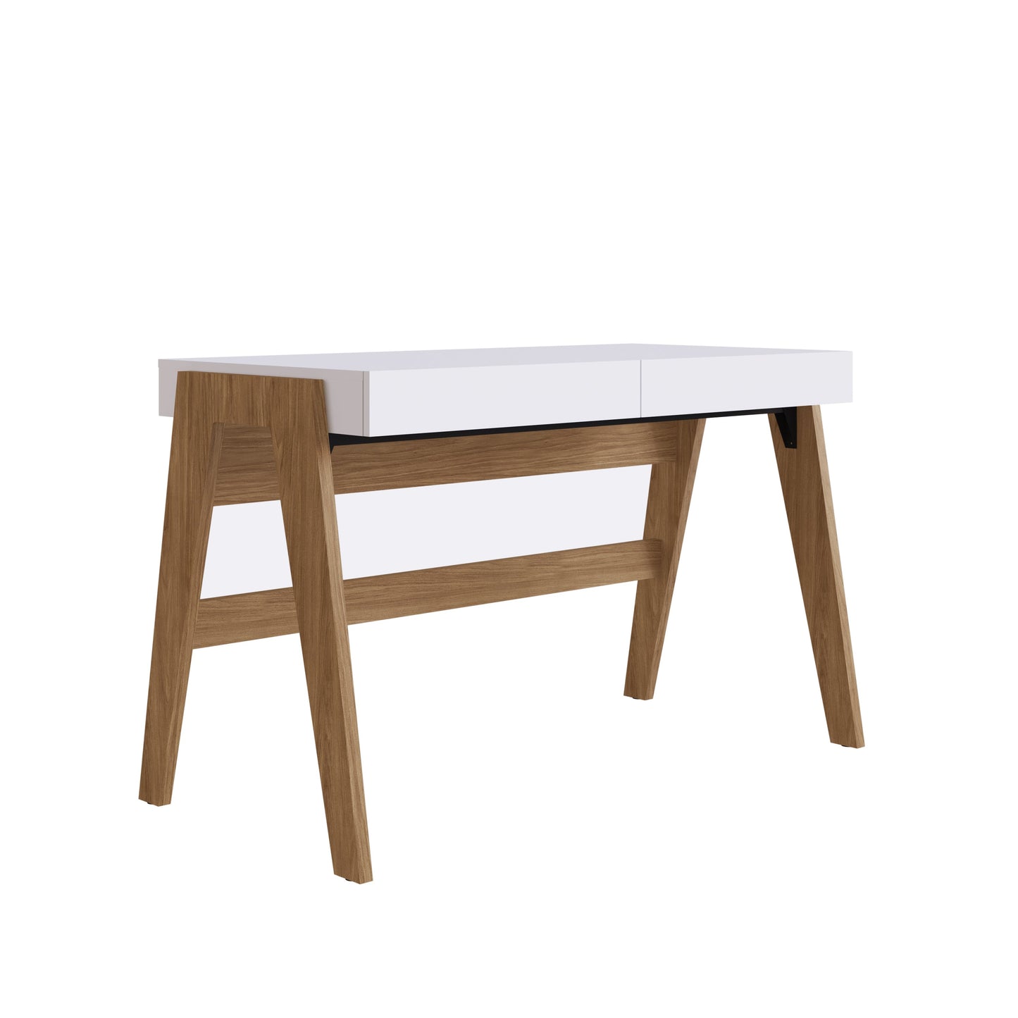 Escritorio Sang - Blanco y Color Madera - Tugow