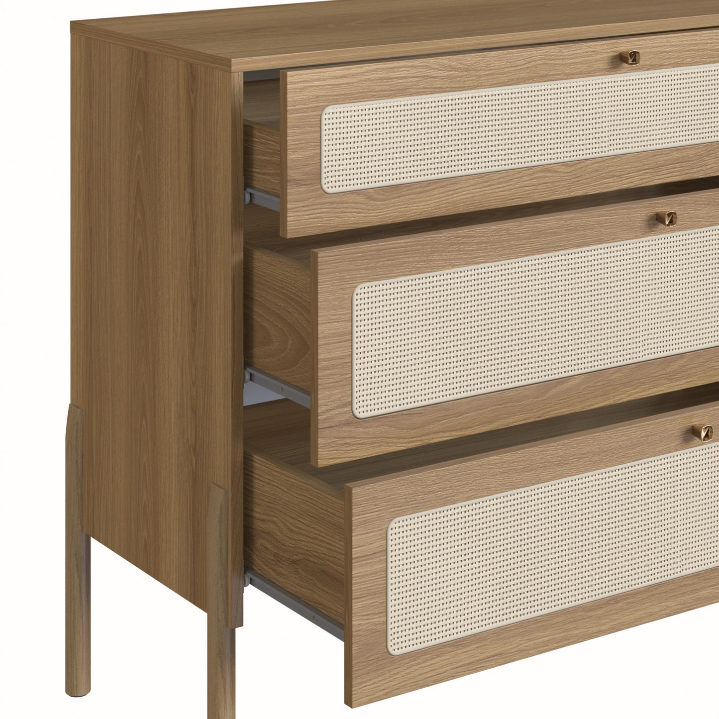 Cajonera Ananda - Beige y Madera - Tugow