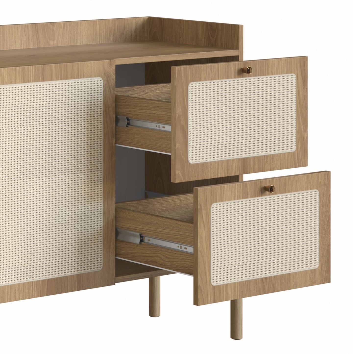 Credenza Ananda - Beige y Madera - Tugow