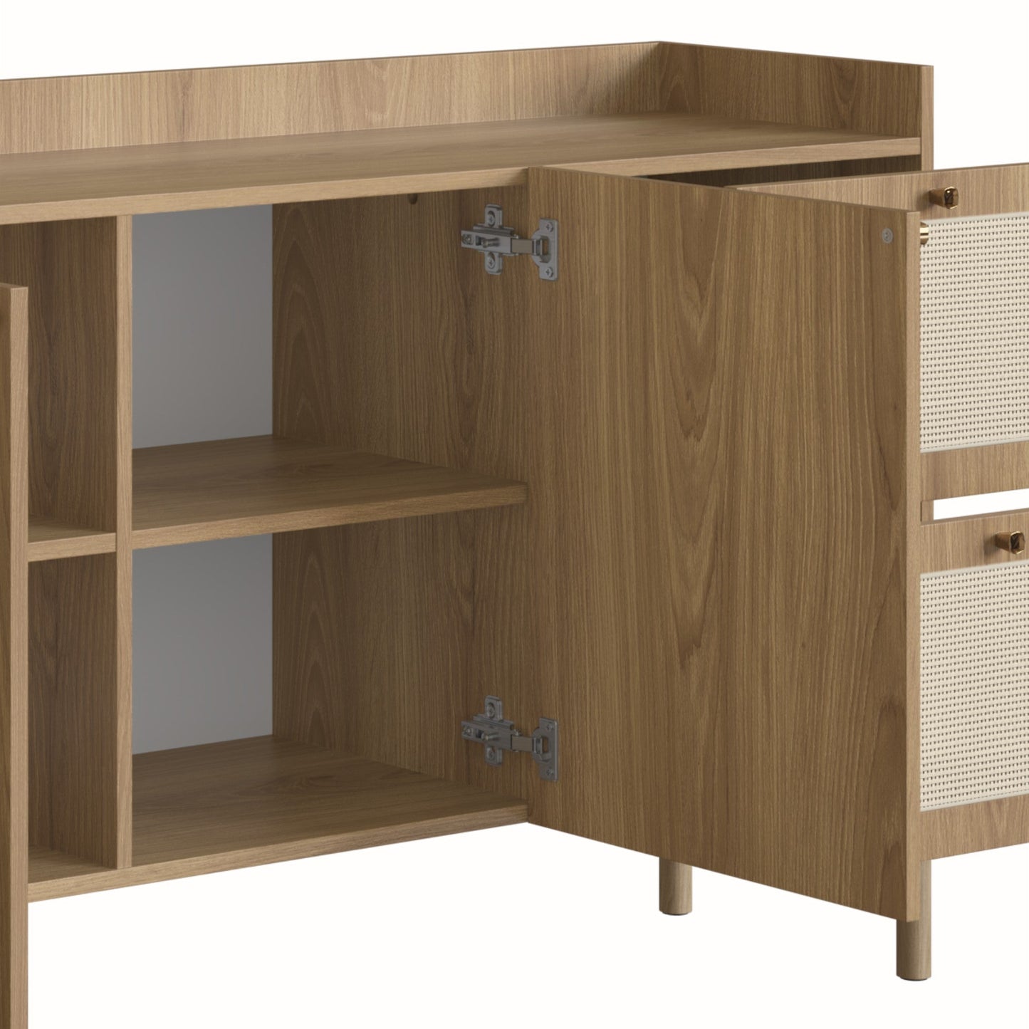 Credenza Ananda - Beige y Madera - Tugow