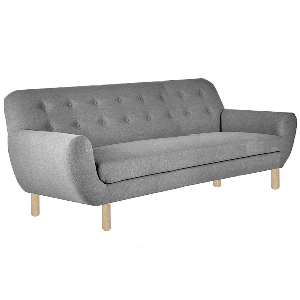Sofá de 3 plazas Nora - Gris Plata - Tugow