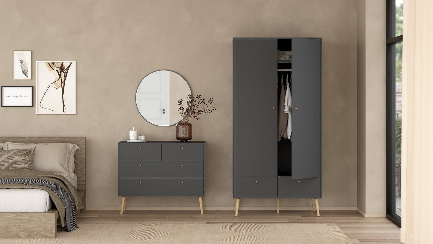 Cajonera Bodo - Gris y Roble - Tugow