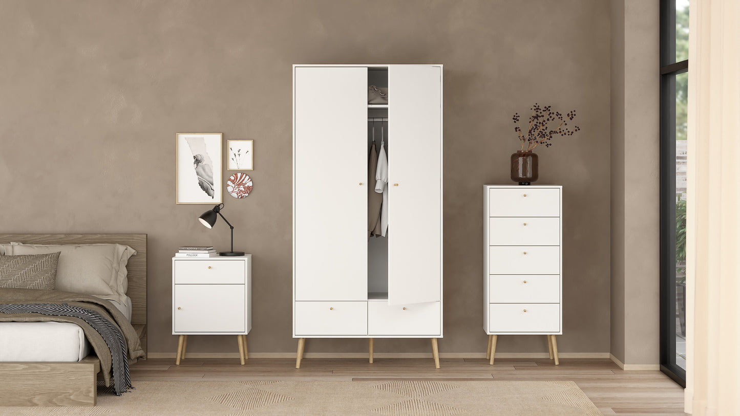 Cajonera Bodo - Blanco y Roble - Tugow