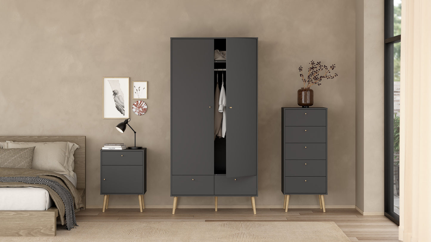 Cajonera Bodo - Gris y Roble - Tugow