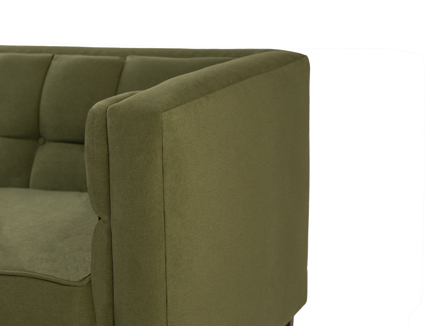 Sillón Tova - Tipo Gamuzado Verde Olivo