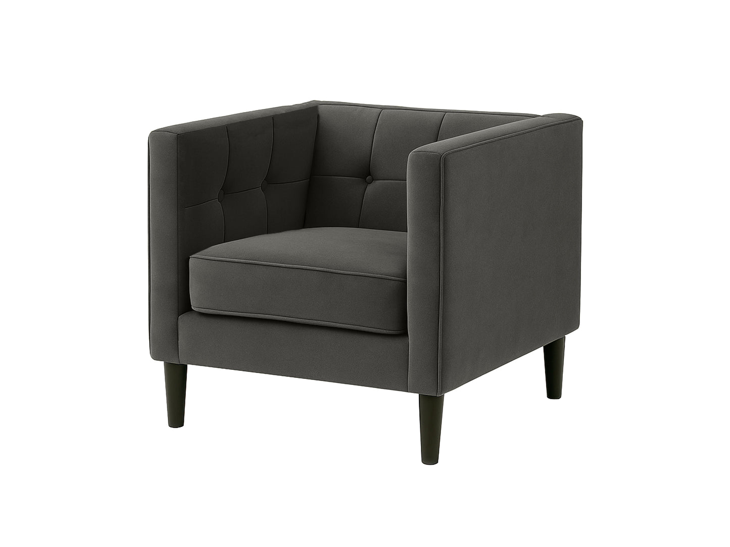 Sillón Tova- Tipo Gamuzado Gris Oxford