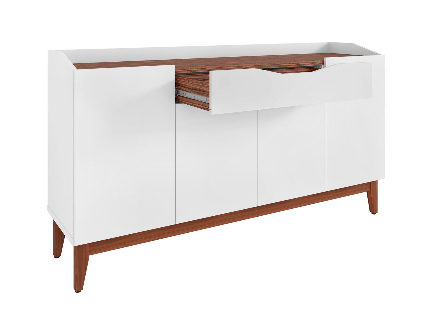 Credenza Matisse - Blanco y Nogal - Tugow