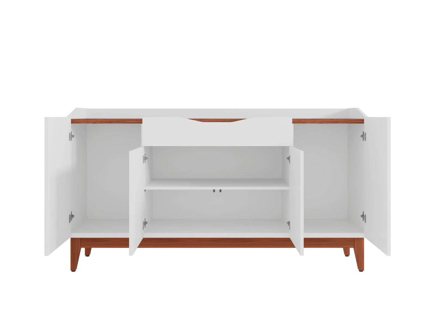 Credenza Matisse - Blanco y Nogal - Tugow