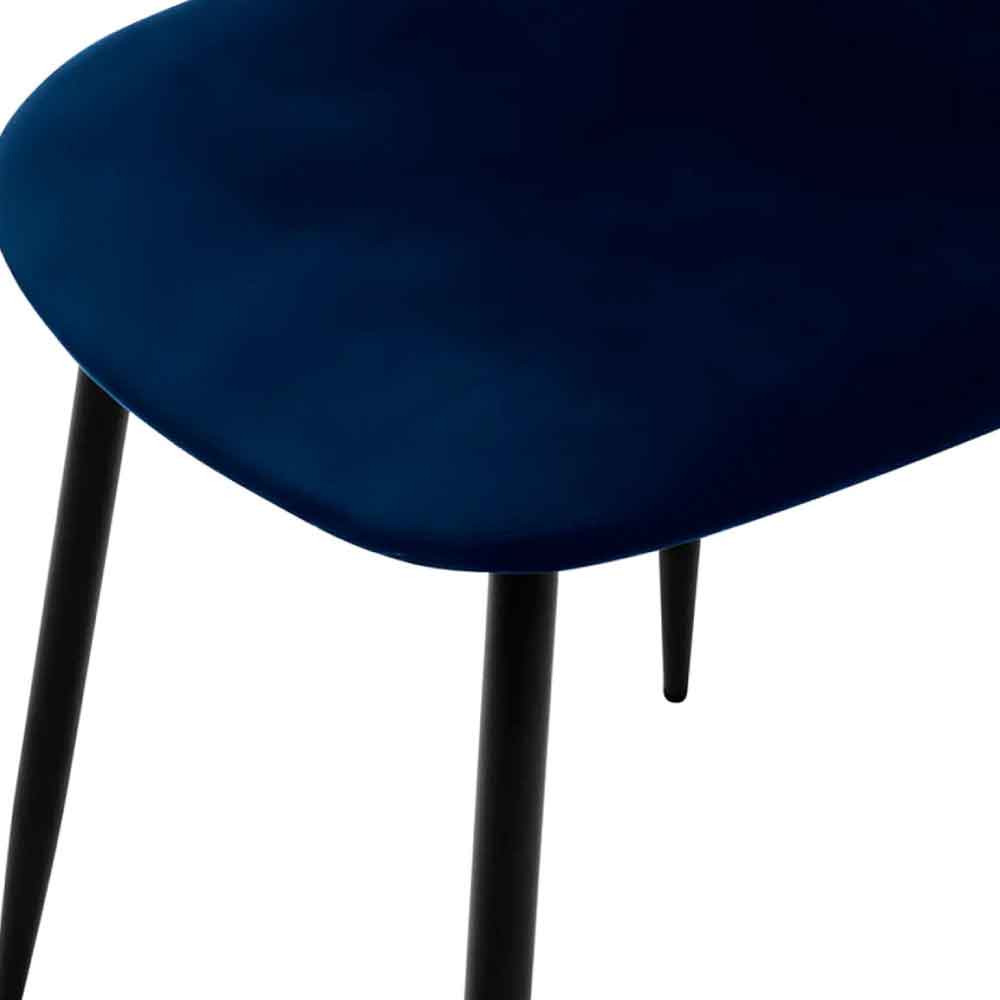 Silla terciopelo Oxford - Azul y Negro - Tugow