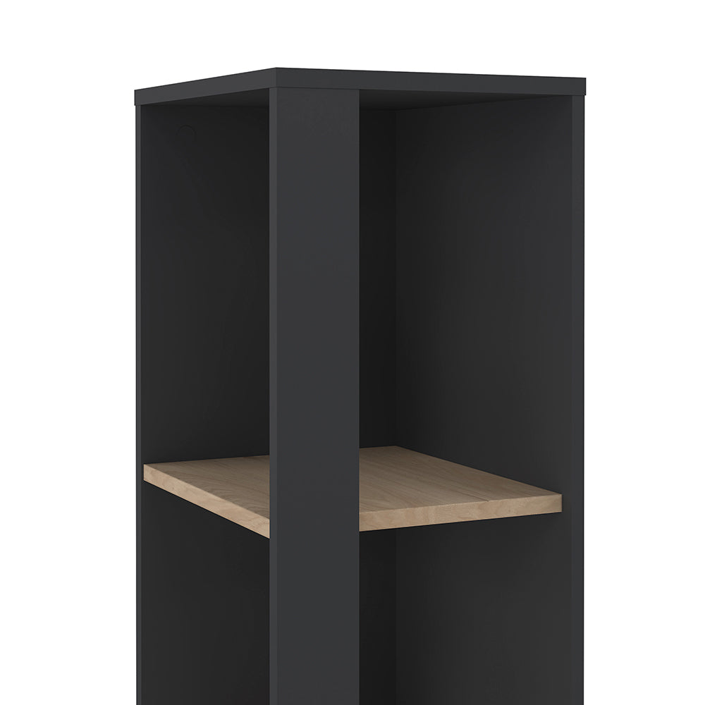 Librero Sign - Gris y Roble - Tugow