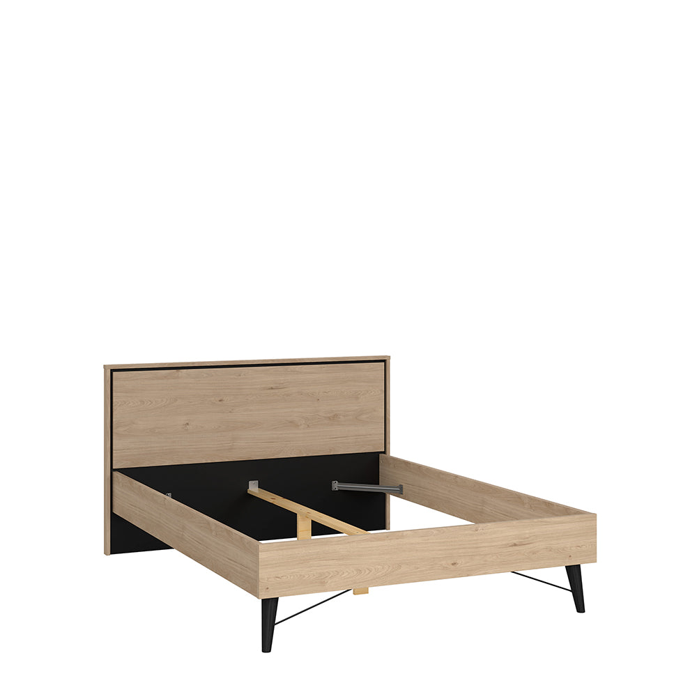 Cama Matrimonial Ry - Roble y Negro - Tugow