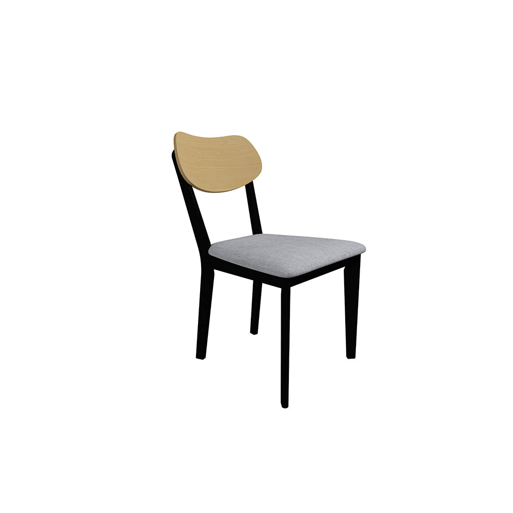 Comedor Aegon con 4 sillas - Negro, Madera, Gris - Tugow