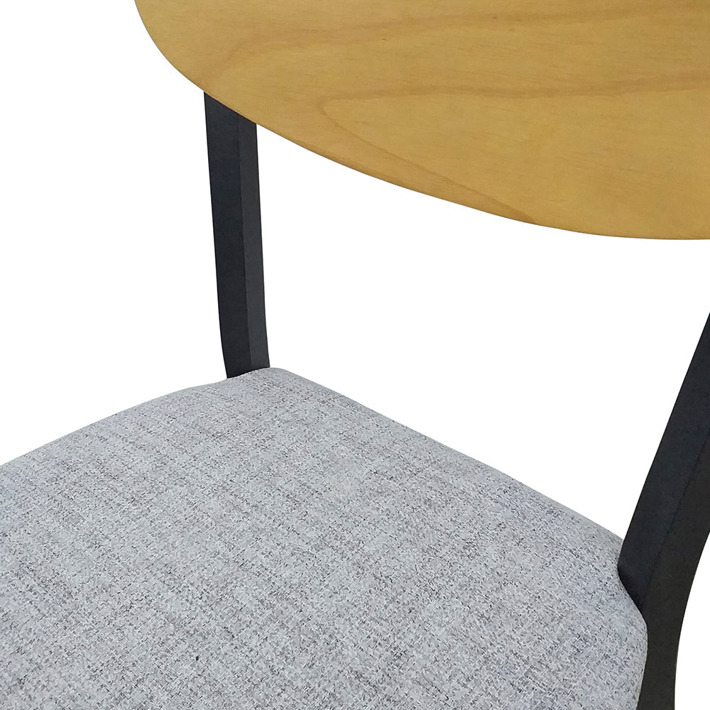 Comedor Aegon con 4 sillas - Negro, Madera, Gris - Tugow