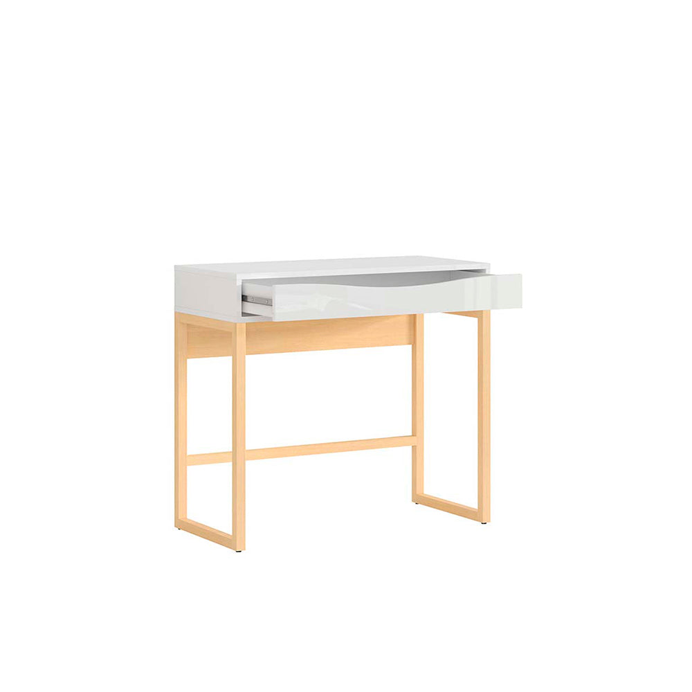 Consola Aitor - Color Madera y Blanco Brillante - Tugow