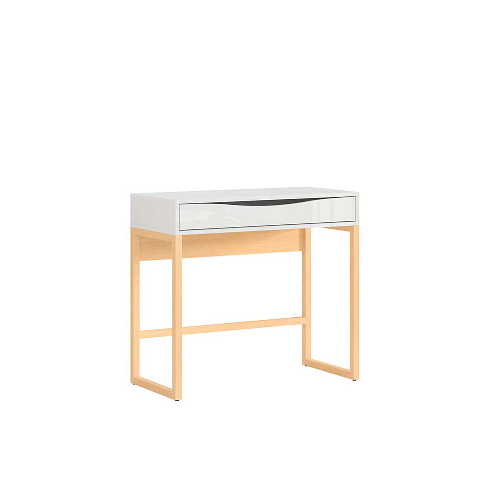 Consola Aitor - Color Madera y Blanco Brillante - Tugow