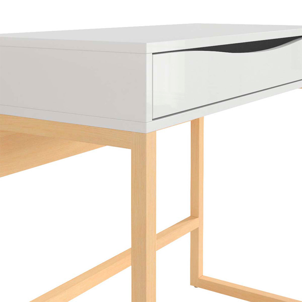 Consola Aitor - Color Madera y Blanco Brillante - Tugow