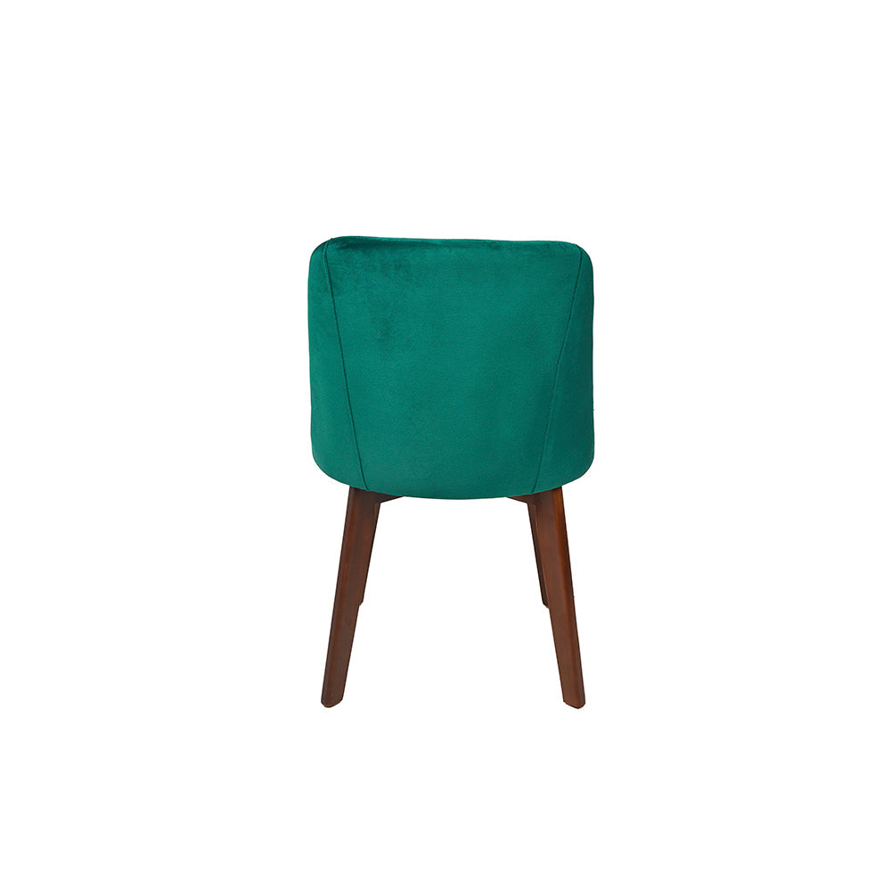 Silla terciopelo Alezia - Nogal y Verde - Tugow
