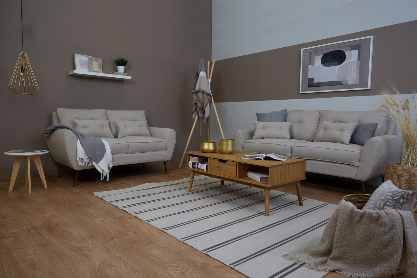 Sofá de 3 plazas Mihaela - Beige - Tugow