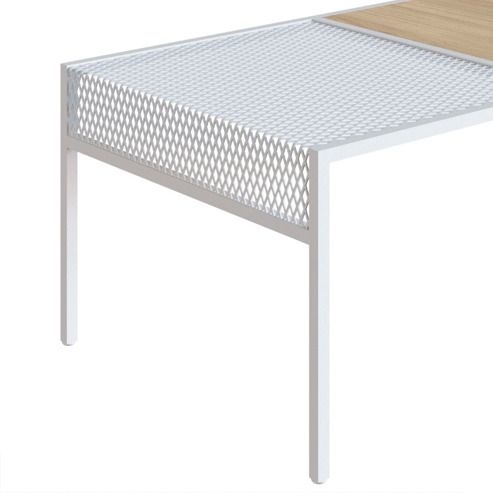 Mesa de centro Anurak - Blanco y Color Madera - Tugow