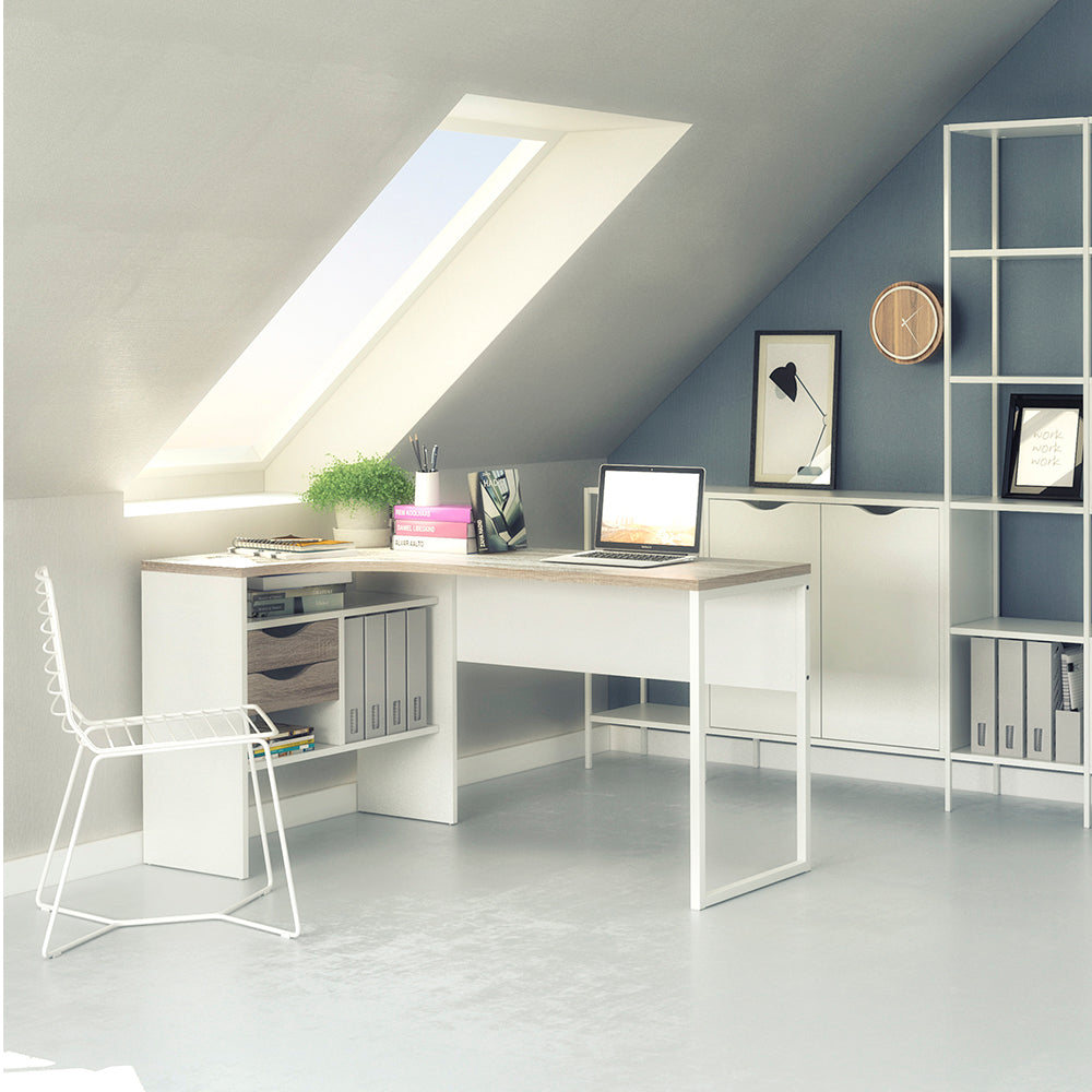 Escritorio Aramis - Color Madera y Blanco - Tugow