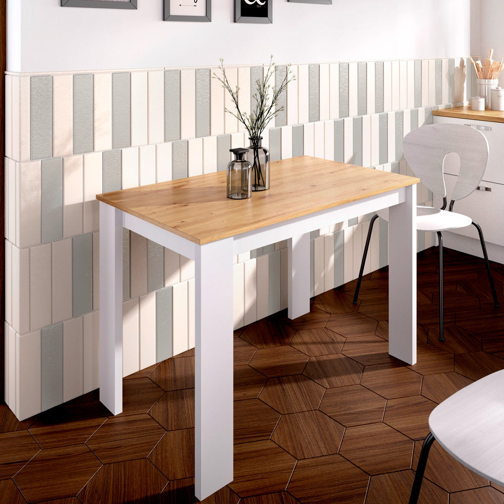 Mesa auxiliar Aspen - Blanco y Color madera - Tugow