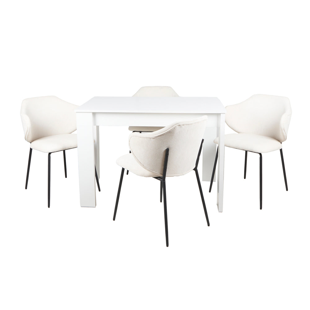 Mesa Aspen con 4 Sillas Suanna Beige - Tugow