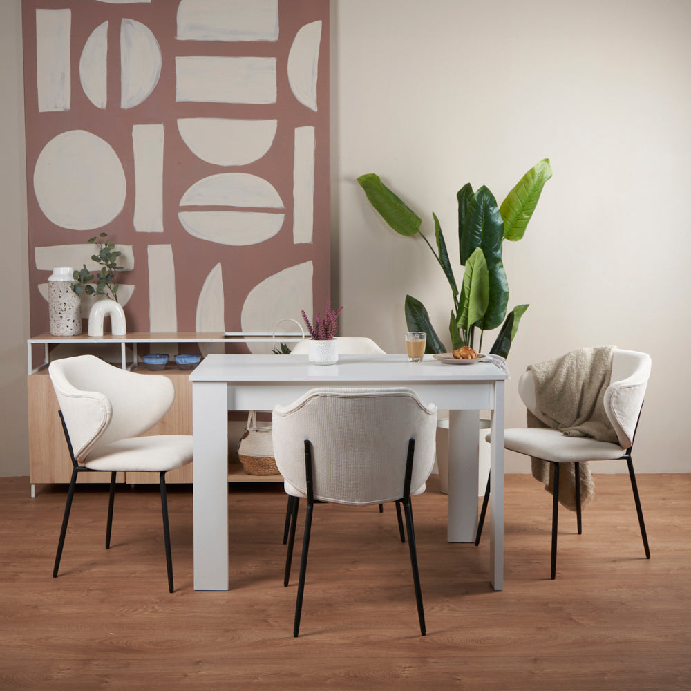 Mesa Aspen con 4 Sillas Suanna Beige - Tugow