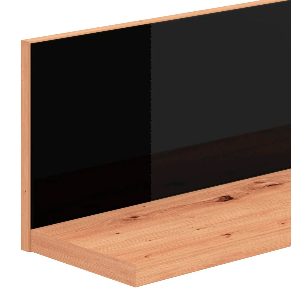 Repisa Asteria - Negro Brillante y Color Madera - Tugow