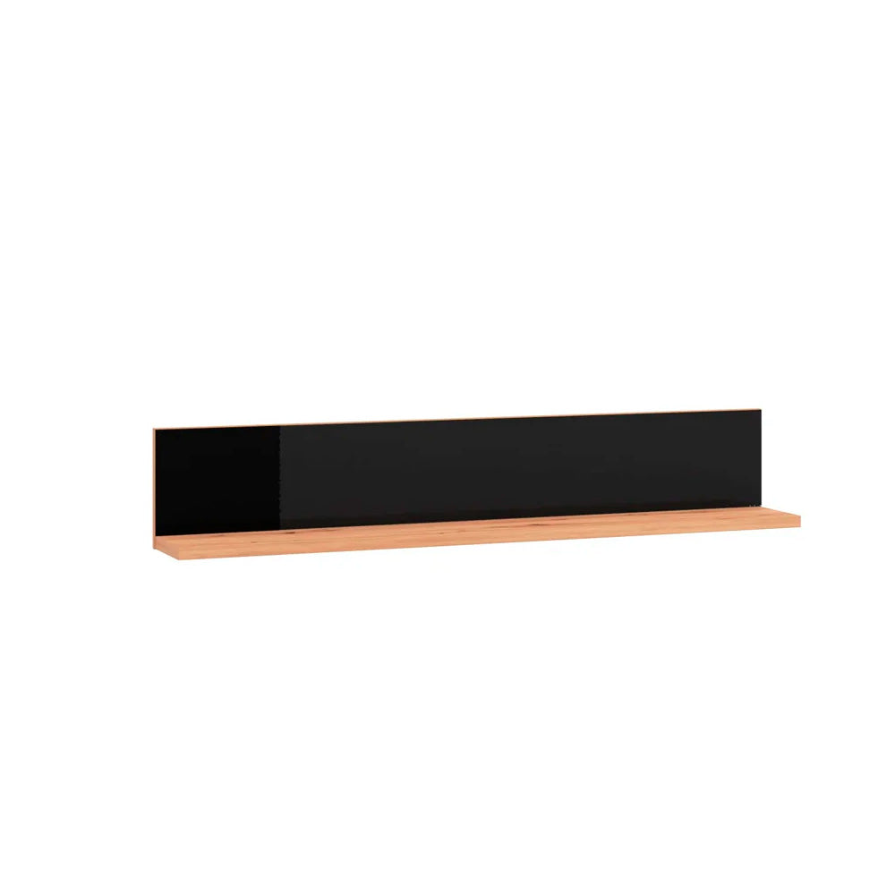 Repisa Asteria - Negro Brillante y Color Madera - Tugow