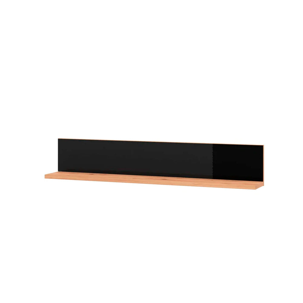Repisa Asteria - Negro Brillante y Color Madera - Tugow
