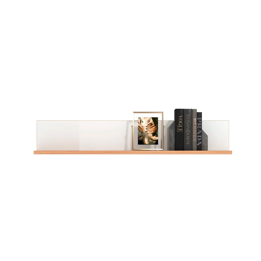 Repisa Asteria - Blanco Brillante y Color Madera - Tugow