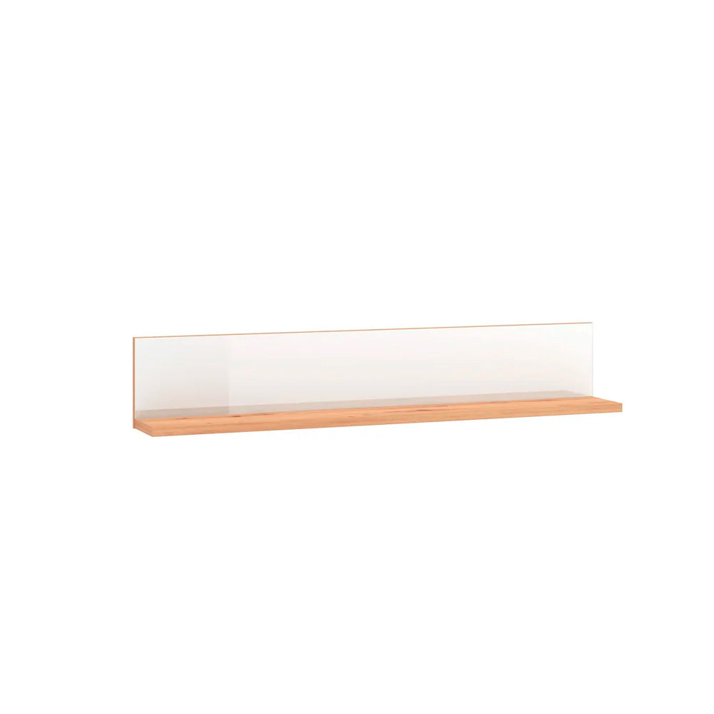 Repisa Asteria - Blanco Brillante y Color Madera - Tugow