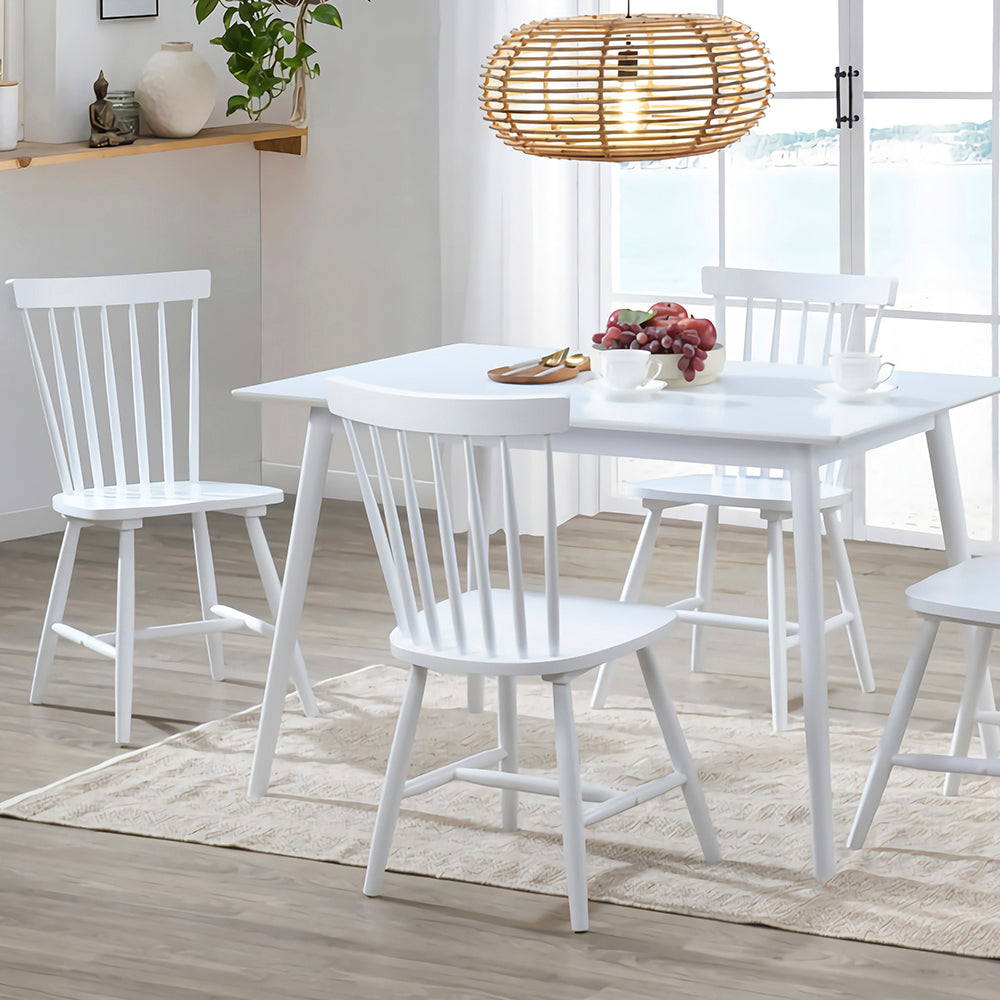 Comedor Batilda con 4 sillas - Blanco - Tugow