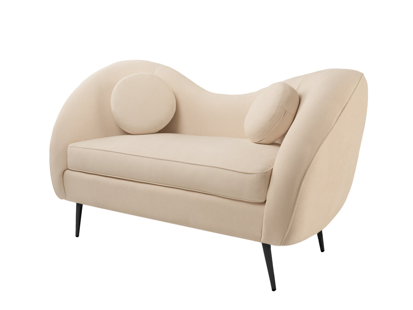 Sofá de 2 plazas Giulia - Chenille Crema