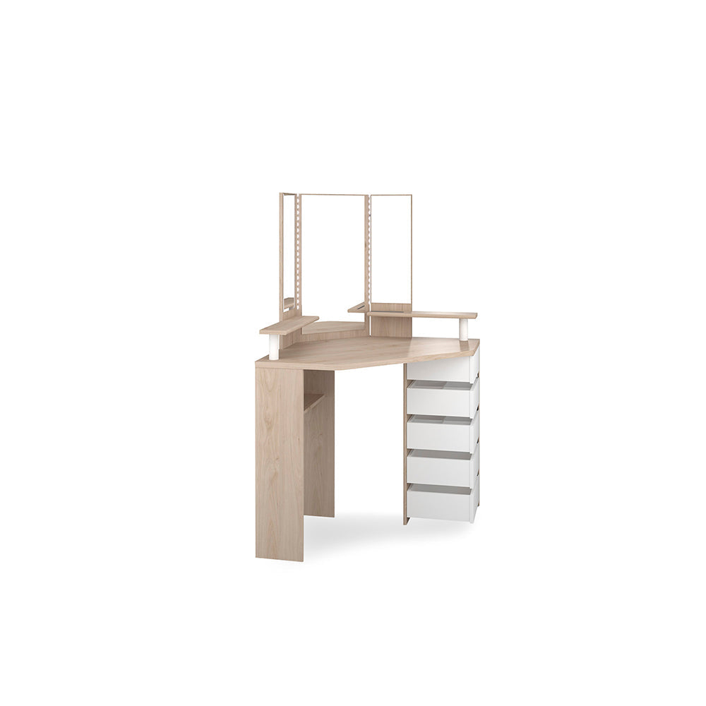 Tocador de belleza Bety - Color Madera y Blanco - Tugow