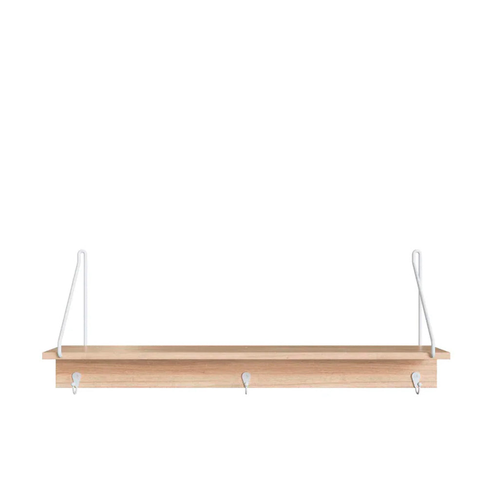 Repisa decorativa Boon - Blanco y Color Madera - Tugow
