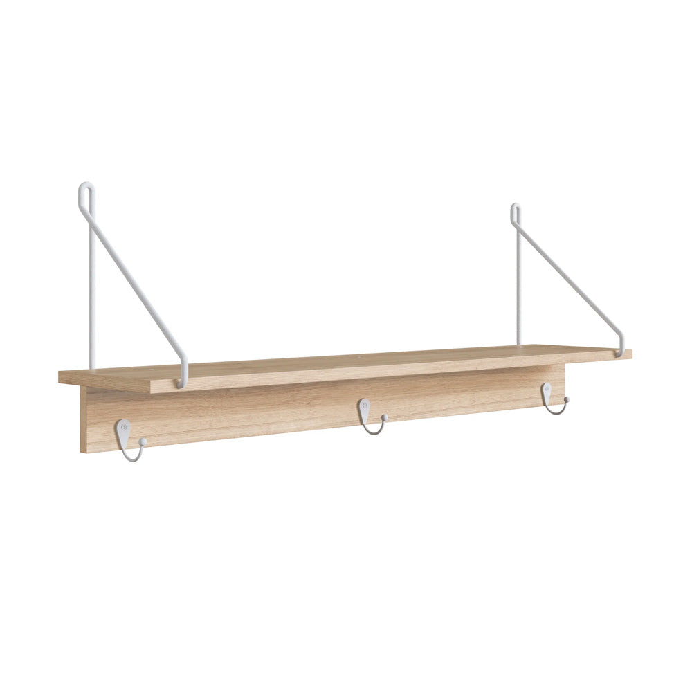 Repisa decorativa Boon - Blanco y Color Madera - Tugow