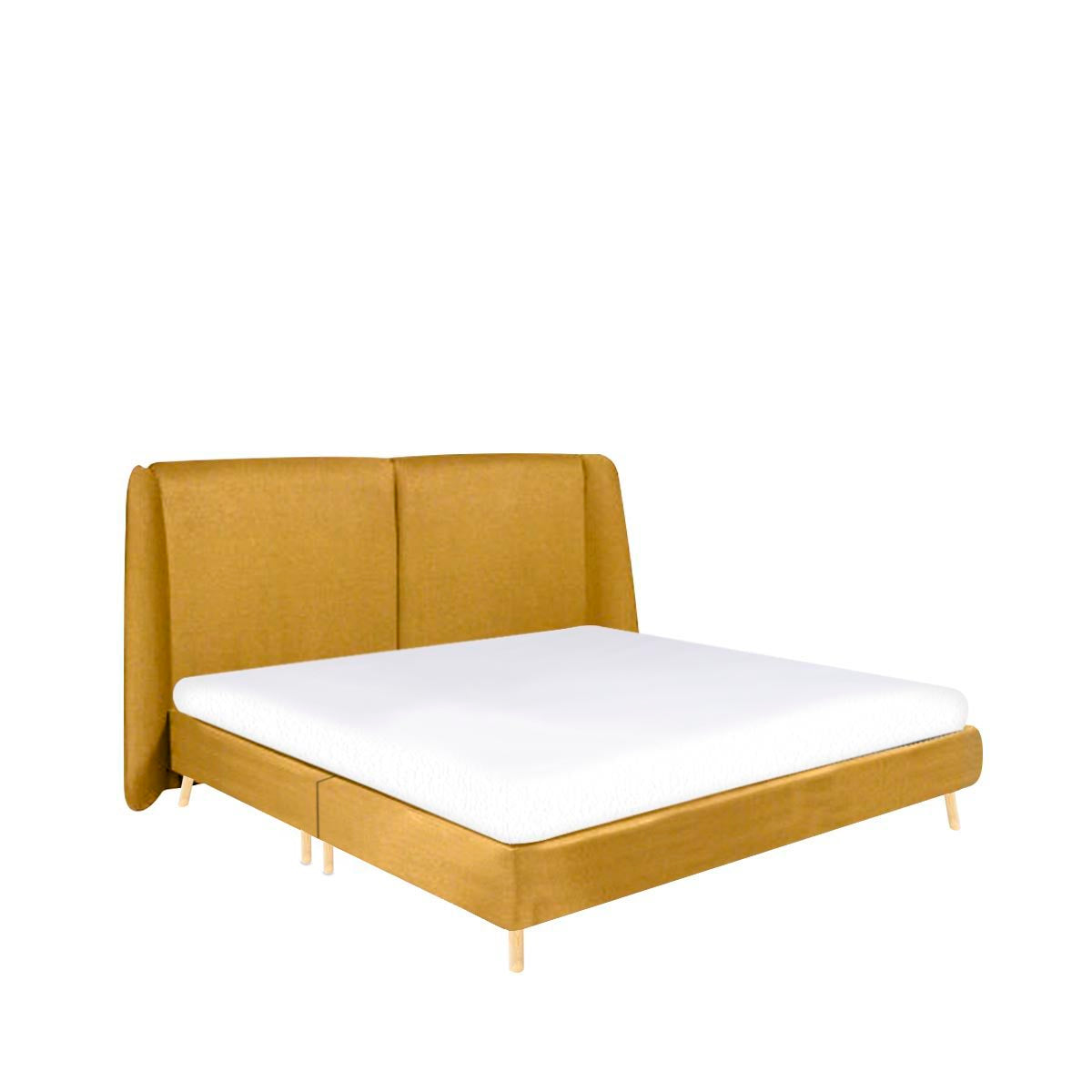 Cama matrimonial Brent - Mostaza - Tu Gow