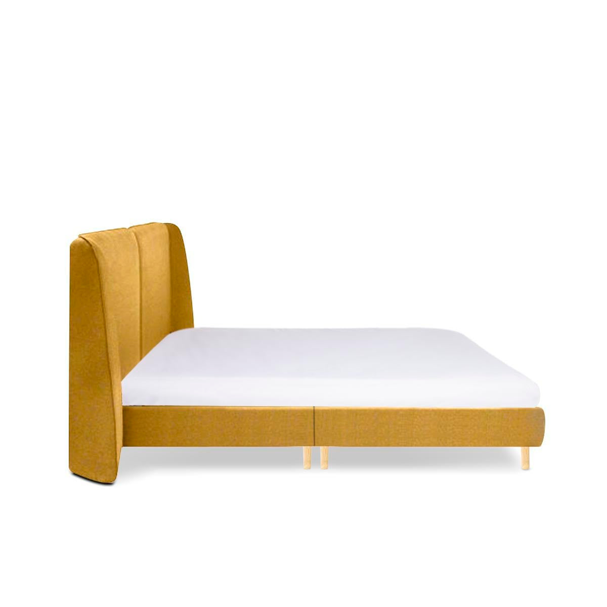 Cama matrimonial Brent - Mostaza - Tu Gow