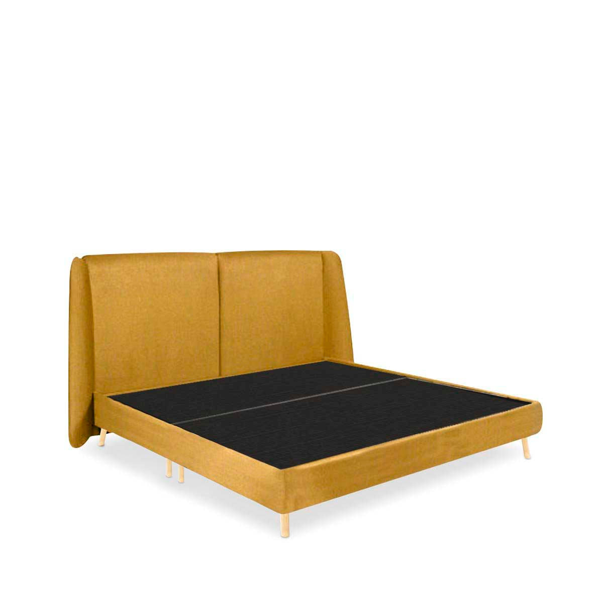 Cama matrimonial Brent - Mostaza - Tu Gow