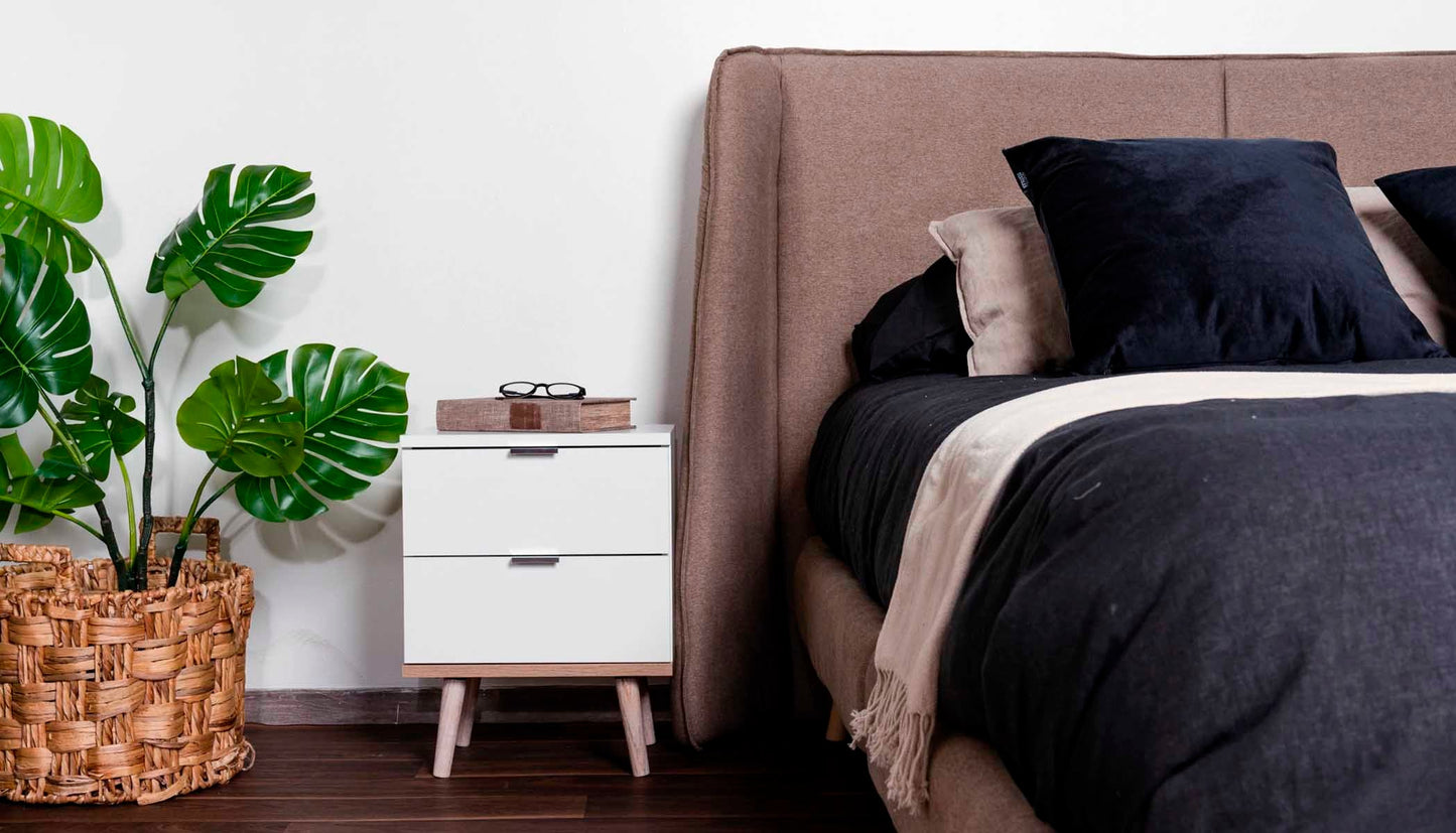 Cama king Brent - Caqui - Tu Gow