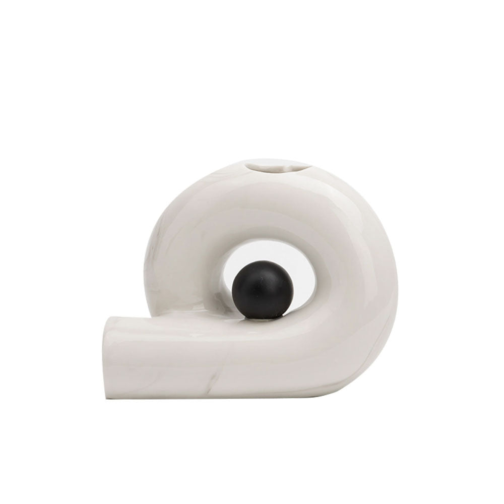 Base decorativa Rayne - Blanco y Negro - Tugow