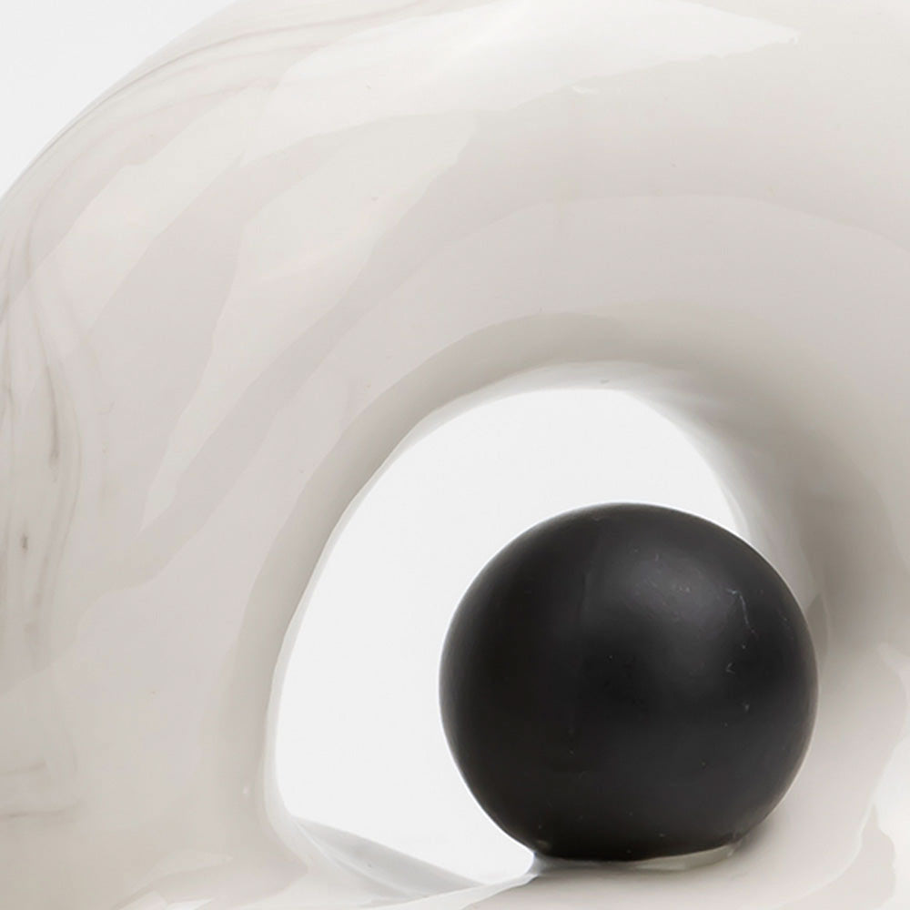 Base decorativa Rayne - Blanco y Negro - Tugow