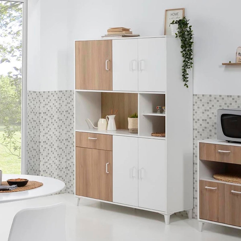 Alacena Debra - Color Madera y Blanco - Tugow