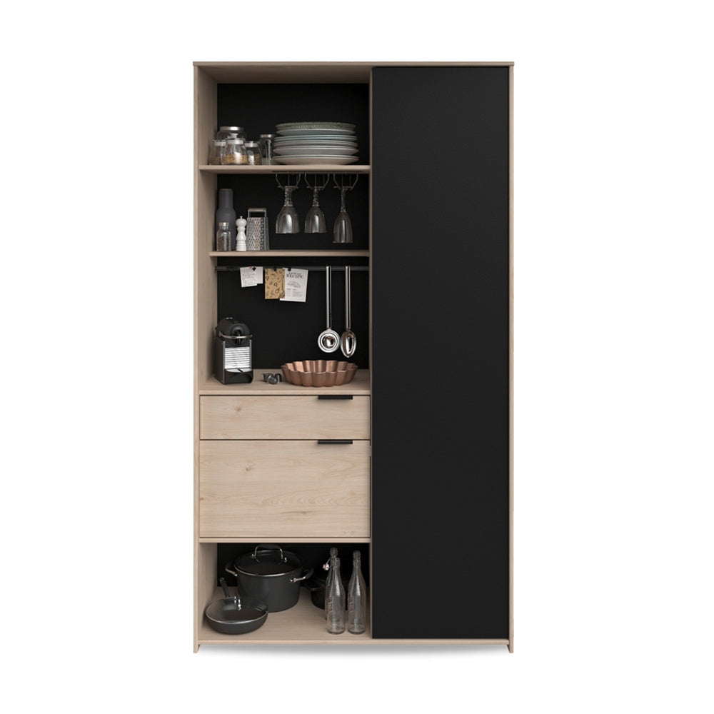 Alacena Kilian - Color Madera y Negro - Tugow