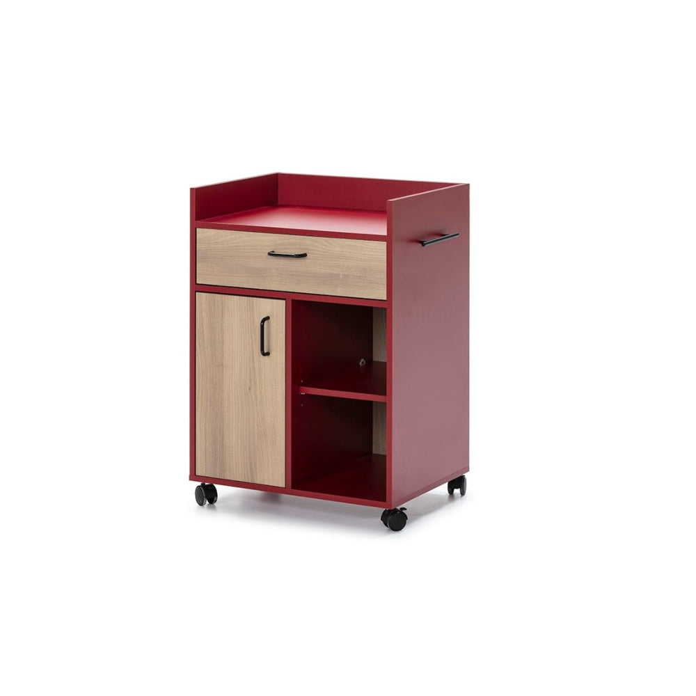 Alacena Debra - Color Madera y Rojo - Tugow