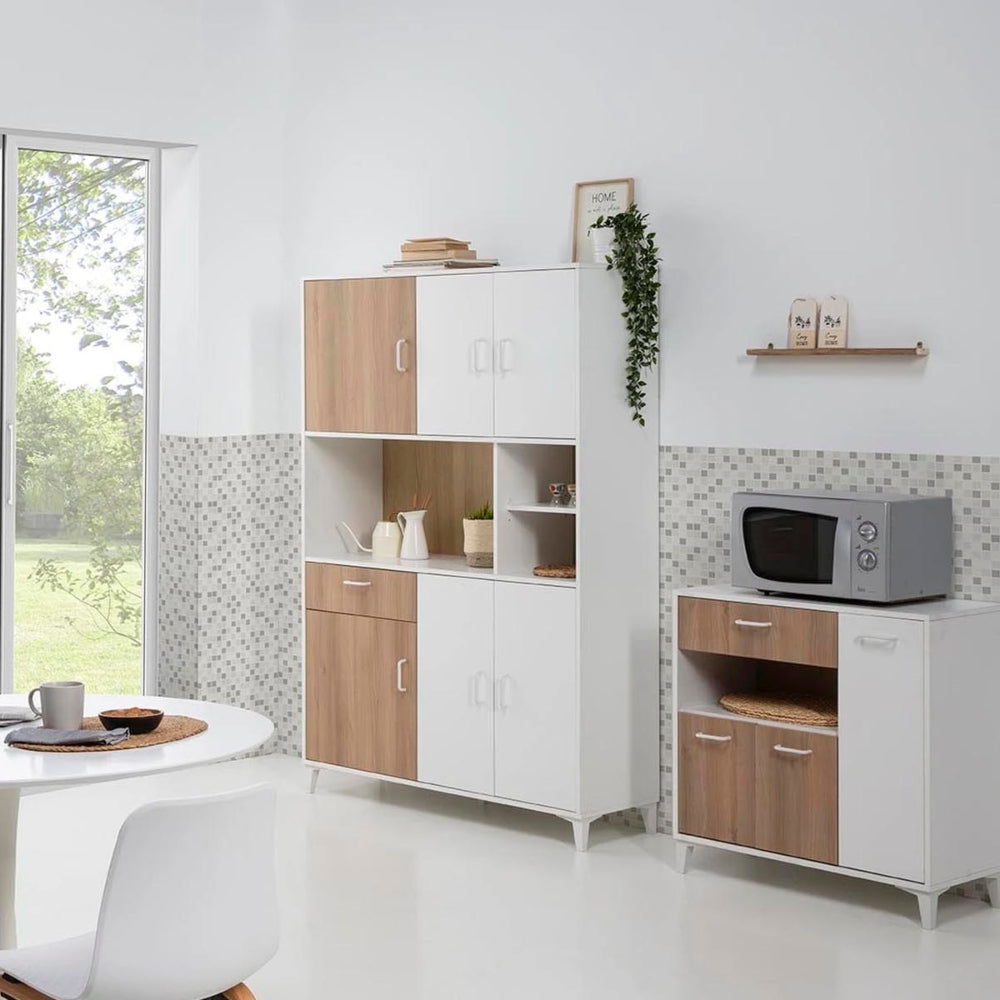 Alacena Debra - Color Madera y Blanco - Tugow